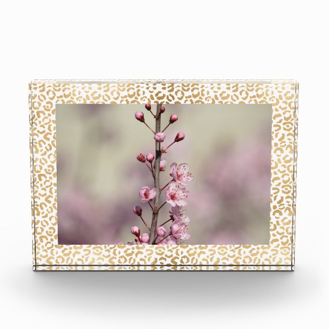 Gold Leopard Print Personalized Photo (Front)