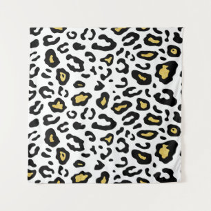 Gold leopard print, seamless pattern. tapestry