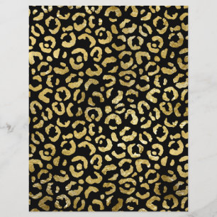 Gold Leopard Spots Pattern Scrapbook Paper
