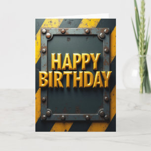 Gold Letter Birthday Card