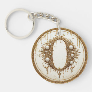 Gold Letter O Gift For Mom Keychain