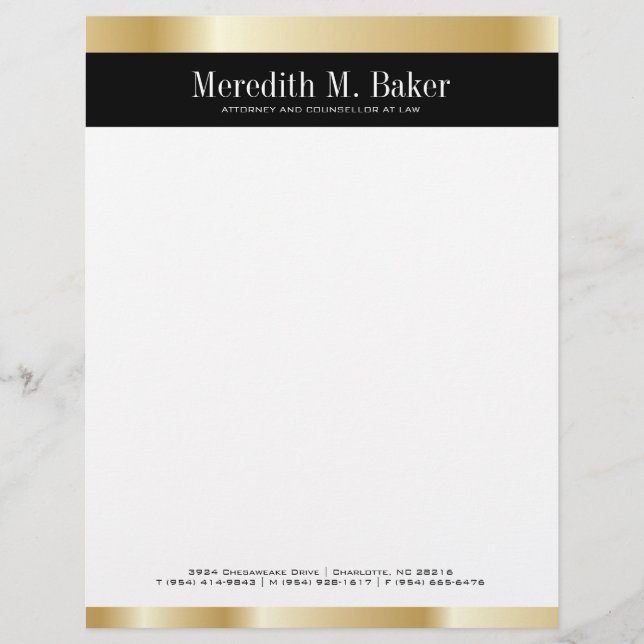 Gold Letterhead Flyer (Front)