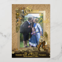 Gold lettering Steampunk on leather Inspiration 