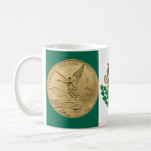 GOLD LIBERTAD COIN COFFEE MUG