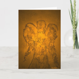 Gold Light Bearer Angel Greeting Card