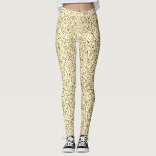Gold light glitter faux sparkles bling  leggings