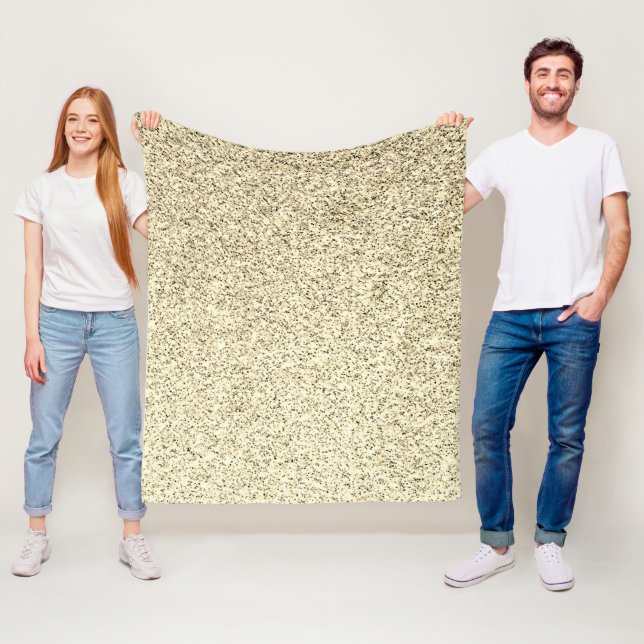 Gold light soft glitter sparkles fleece blanket (In Situ)
