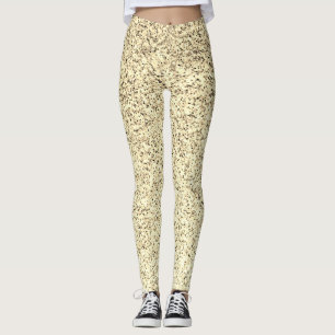 Gold light soft glitter sparkles leggings