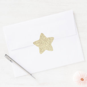Gold light soft glitter sparkles star sticker