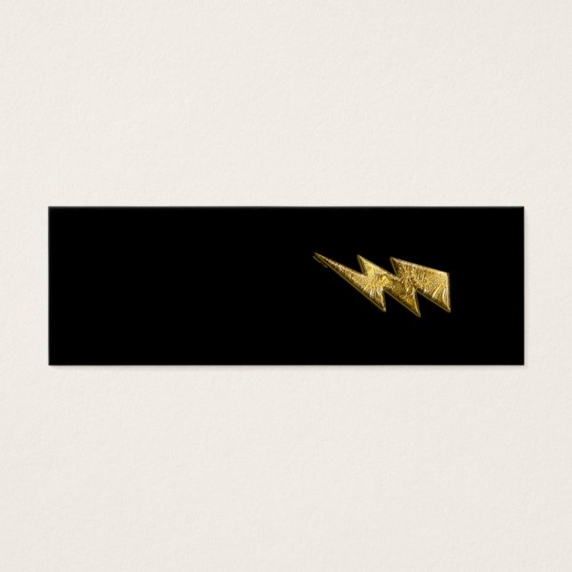 Gold Lightning Bolt Profile Card (Front)