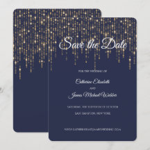 Gold Lights, Midnight Blue, Save the Date