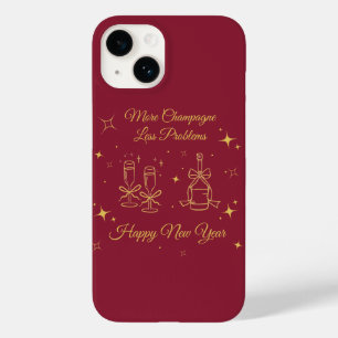 Gold Line Art New Year Design Case-Mate iPhone 14 Case