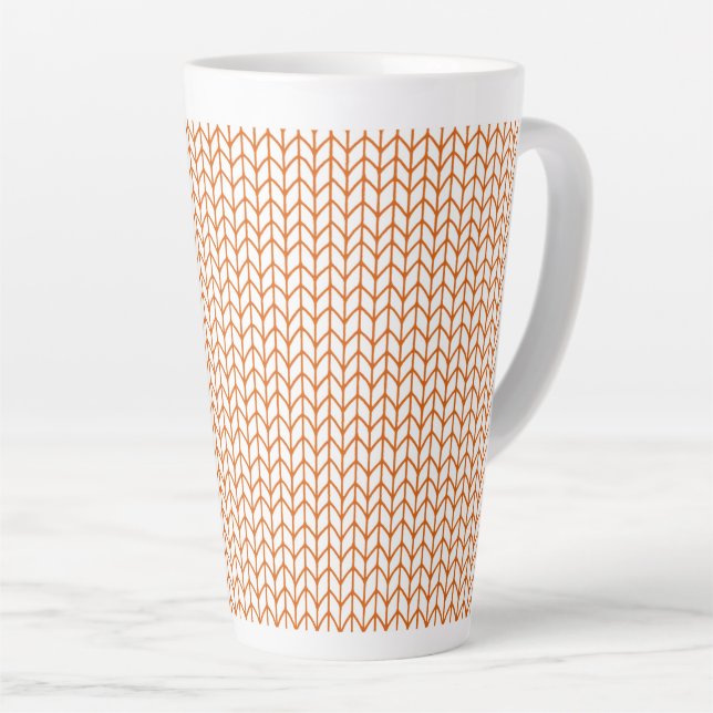 GOLD LINE KNIT Tall Latte Mug (Right Angle)