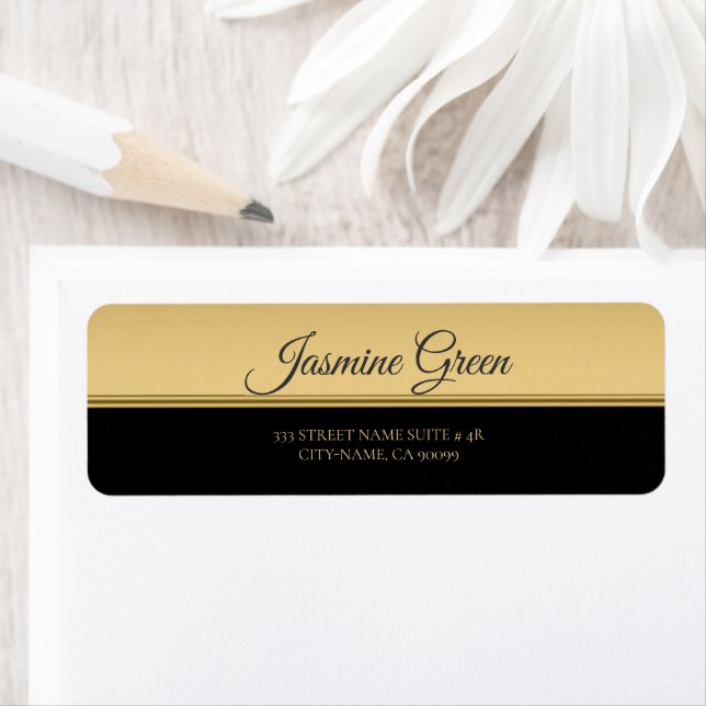 Gold Line On Black And Golden Label (Insitu)