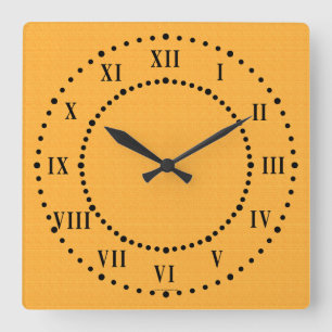 Gold Linen Look Roman Numerals Wall Clock