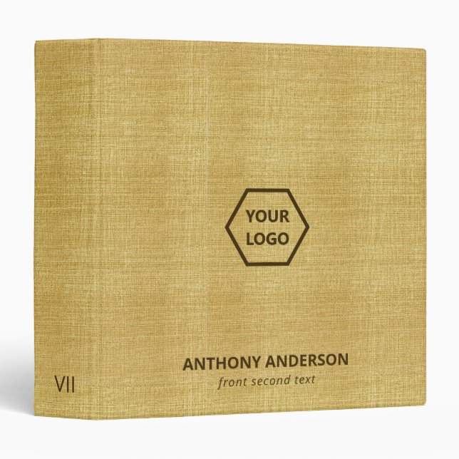 Gold Linen Texture Binder (Front/Spine)