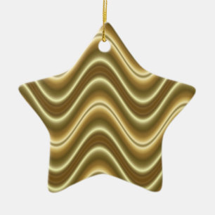 gold lines pattern ceramic ornament
