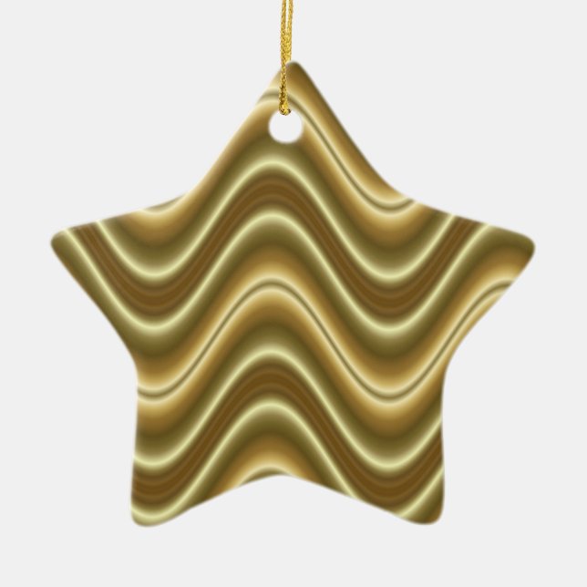 gold lines pattern ceramic ornament (Front)