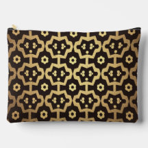Gold Links Pattern Accessory Pouch Travel Bag