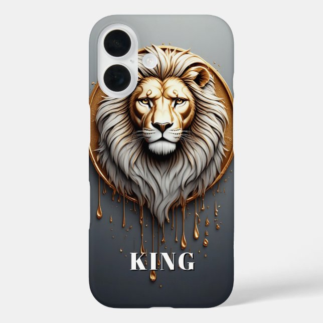 Gold Lion Custom Design 🦁 Case-Mate iPhone Case (Back)