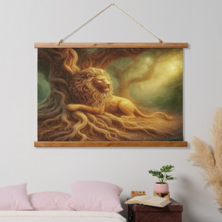Gold Lion Tapestry