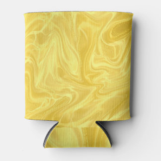 Gold Liquid Marble: Shiny Textured. Can Cooler