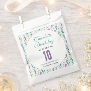 Gold Little Mermaid 10th Birthday Under the Sea Favour Bag