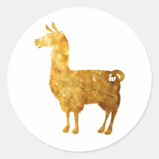 Gold Llama Stickers