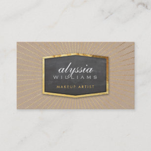 GOLD LOGO art deco elegant sunburst smart kraft Business Card