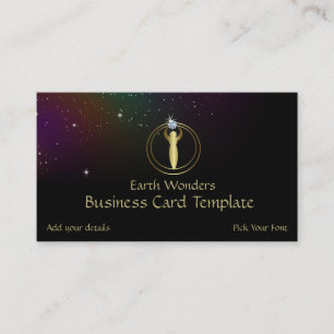 Gold Logo Crop Circle Business Card