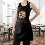 Gold Logo & Custom Text Business Company Branded  Apron<br><div class="desc">This elegant apron would be great for your business/promotional needs! Easily add your logo and custom text by clicking on the "personalize" option.</div>