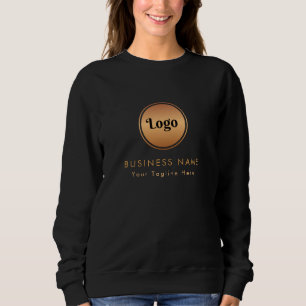 Gold Logo & Custom Text Business Company Branded Sweatshirt