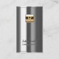 Gold Logo Metallic Professeur Carte de visite
