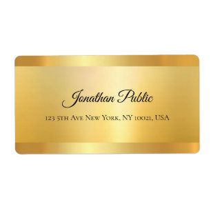 Gold Look Calligraphy Script Name Elegant Template