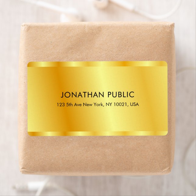 Gold Look Elegant Glamour Custom Template Shipping (Insitu)