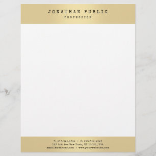 Gold Look Elegant Glamour Template Modern Trendy Letterhead