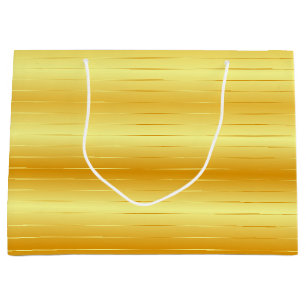 Gold Look Elegant Modern Glamourous Template Large Gift Bag