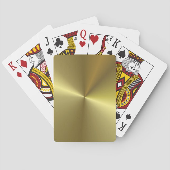 Gold Look Elegant Modern Glamourous Template Playing Cards (Back)