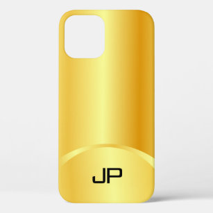 Gold Look Elegant Modern Monogram Trendy Template iPhone 12 Pro Case