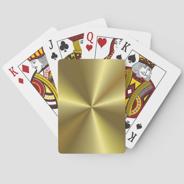 Gold Look Elegant Modern Trendy Template Playing Cards (Back)