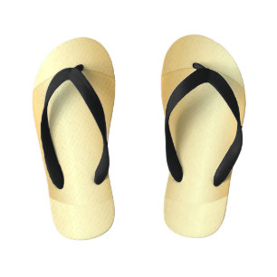 Gold Look Glamourous Modern Template Custom Kid's Flip Flops