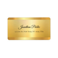 Gold Look Hand Script Name Professional Elegant