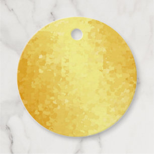Gold Look Hearts Custom Blank Template Favour Tags