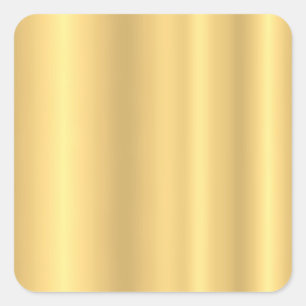Gold Look Modern Add Your Text Elegant Blank Square Sticker