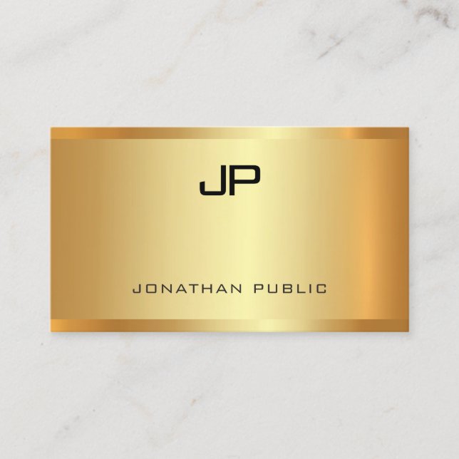 Gold Look Modern Elegant Template Professional Business Card (Front)