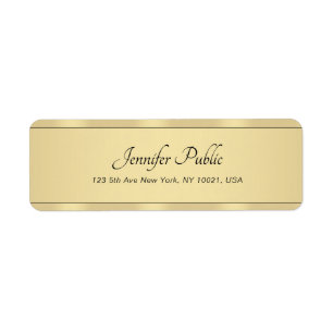 Gold Look Moderne Hand Script Élégant Calligraphié