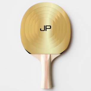 Gold Look Monogram Elegant Template Personalized Ping Pong Paddle
