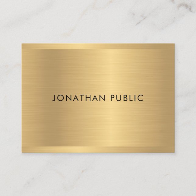 Gold Look Professional Glamour Modern Template Business Card (Front)