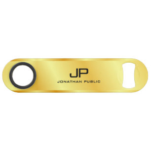 Gold Look QR Code Business Logo Monogramme personn