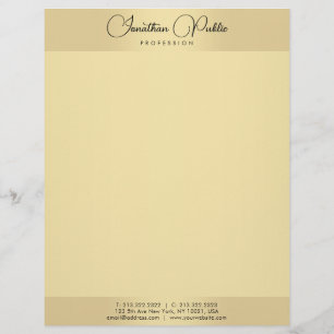 Gold Look Template Typography Modern Minimalist Letterhead